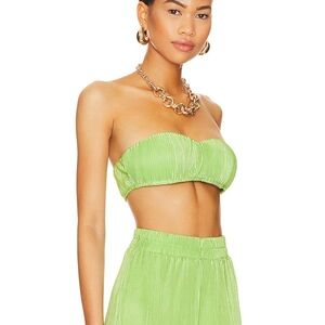 Vibrant Green Strapless Top